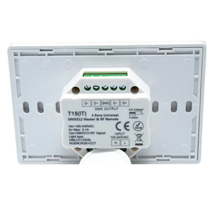 Controller RF pannello parete muro incasso 503 telecomando RGBW RGB CCT compatibile DMX512 4 zone 230V