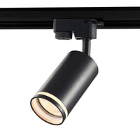 Faretto LED binario track faro monofase orientabile lampada LED GU10 luce negozio vetrina 230V COLORE NERO