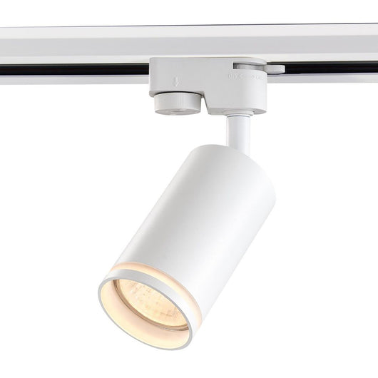 Faretto LED binario track faro monofase orientabile lampada LED GU10 luce negozio vetrina 230V COLORE BIANCO