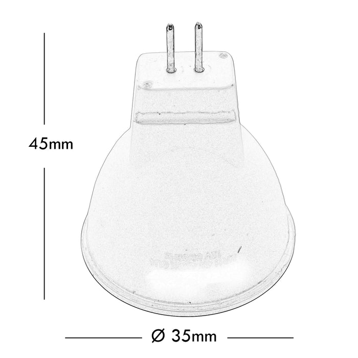 Faretto SPOT lampada MR11 LED 4W resa 30W attacco GU4 12V luce risparmio energetico barca camper 320lm LUCE 6000K