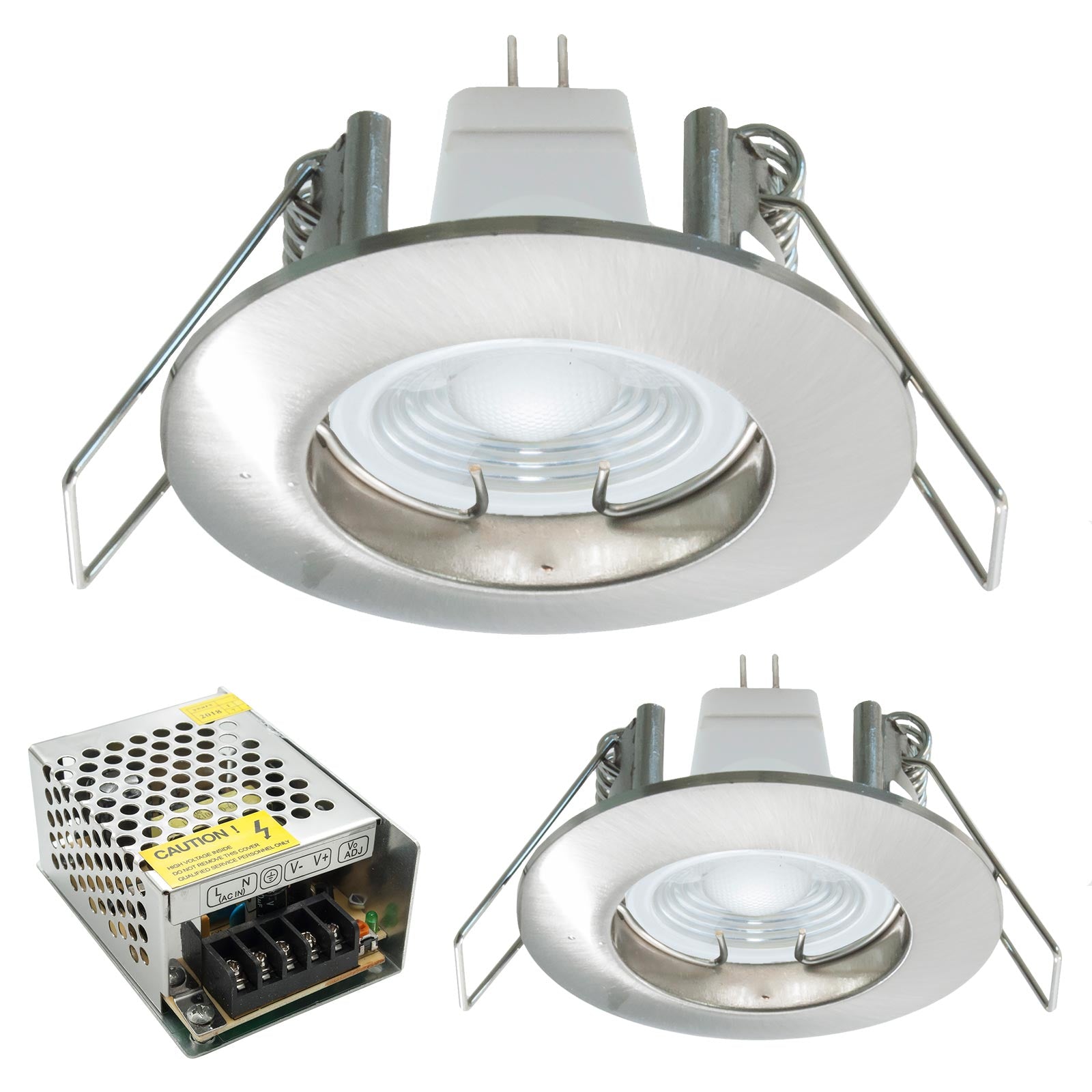 KIT professionale 2pz luce cappa coppia faretti LED 8W lampada incasso 4cm 12V GU4 mensole mobili cucina camper 4000K