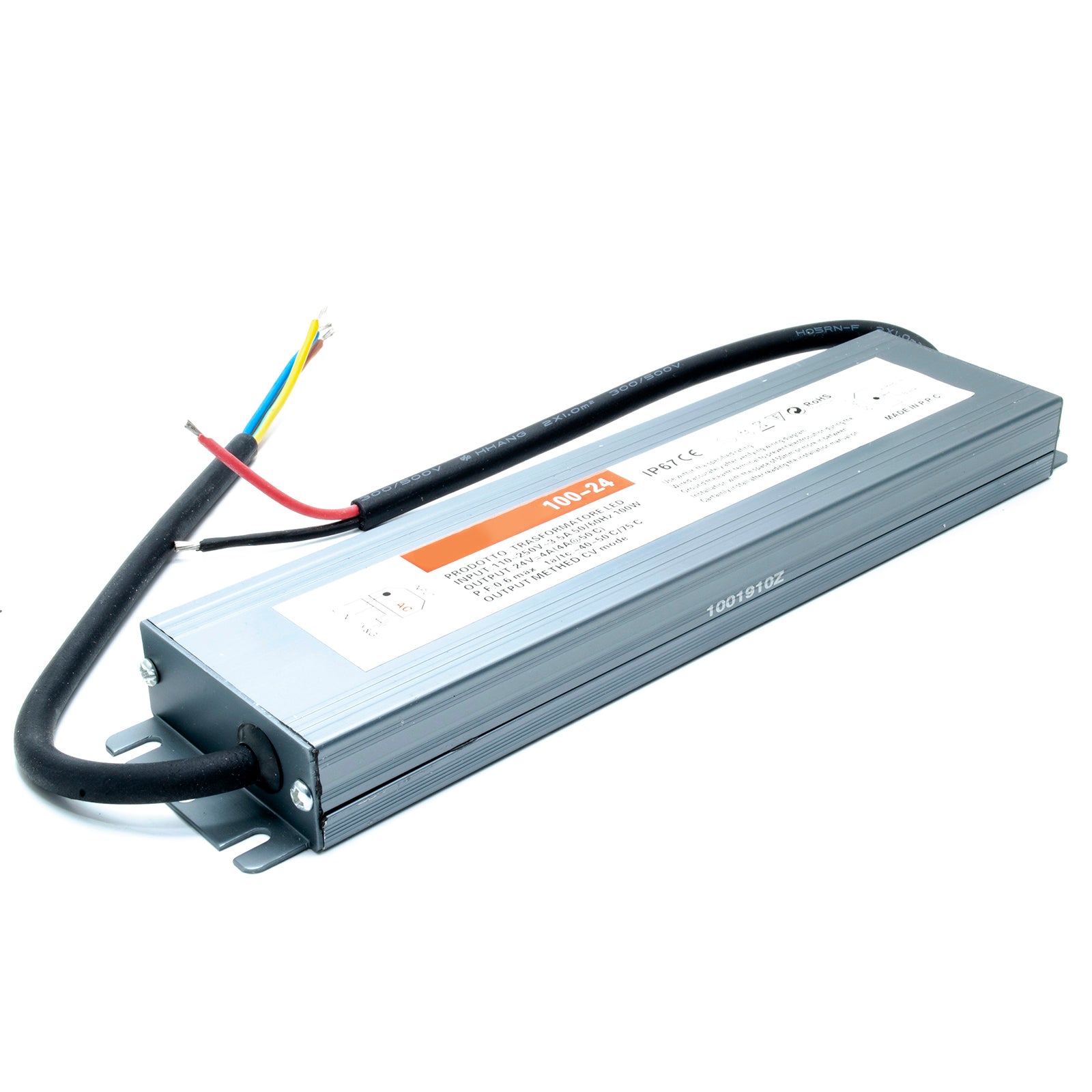 Alimentatore slim IP67 100W trasformatore stabilizzato da 230V a 24V 4A per strisce luci lampade LED