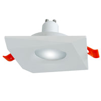 Faretto quadrato incasso moderno lampada LED 8W GU10 luce soffitto cucina negozio 230V foro 65mm BIANCO LUCE 4000K