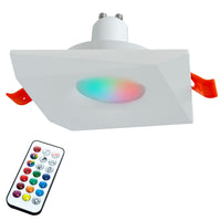 Faretto LED cromoterapia lampada GU10 6W incasso 65mm luce centro estetico abbronzante 230V BIANCO LUCE RGBW 6000K