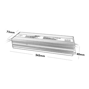 Alimentatore slim IP67 250W trasformatore stabilizzato in 230V out 24V 10A alimentazione strisce LED luci lampade