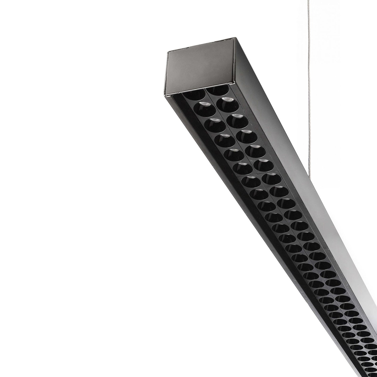 Lampada LED 28W sospensione pendente dimmerabile angolo luce 24gradi ufficio scrivania 4000K con alimentatore 230V NERO