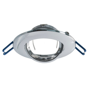 Faretto tondo incasso foro 7cm lampada orientabile LED 8W GU10 luce soffitto SILVER LUCE 6000K