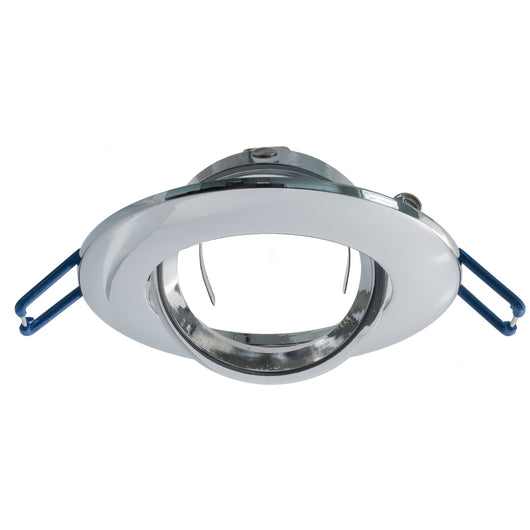 Faretto tondo incasso foro 7cm lampada orientabile LED 8W GU10 luce soffitto  SILVER LUCE 3000K