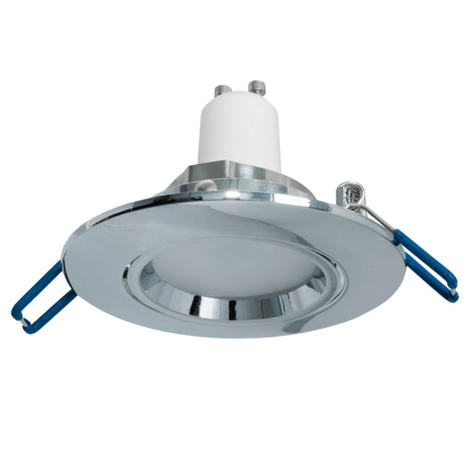 Faretto tondo incasso foro 7cm lampada orientabile LED 8W GU10 luce soffitto  SILVER LUCE 3000K