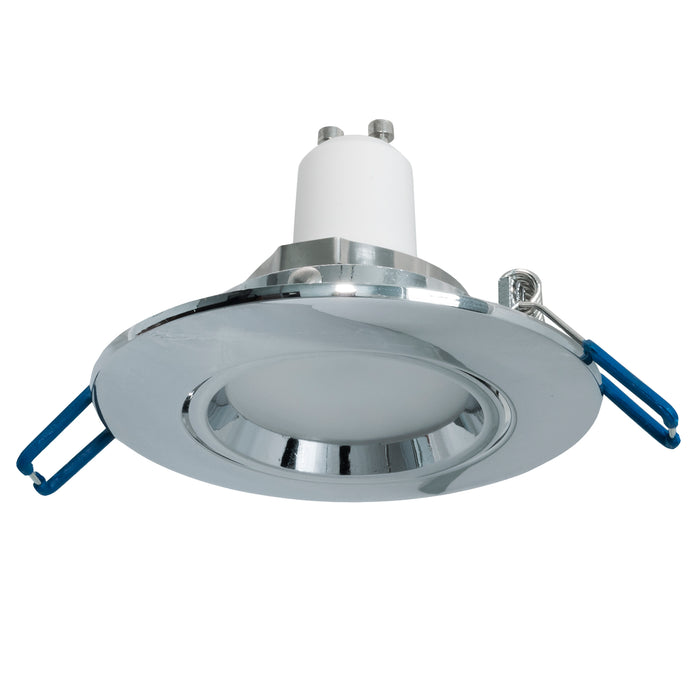 Faretto tondo incasso foro 7cm lampada orientabile LED 8W GU10 luce soffitto SILVER LUCE 6000K