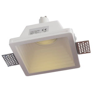 Faretto gesso lampada LED 8W GU10 incasso 12x12cm luce soffitto multicolore negozio ufficio ingresso 230V QUADRATO 6000K