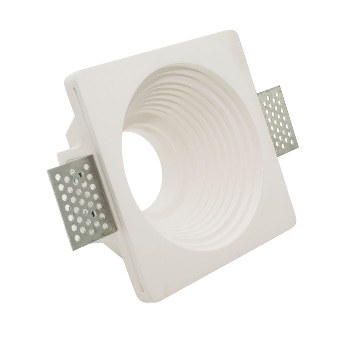 Faretto gesso lampada LED 8W GU10 incasso 12x12cm luce soffitto multicolore negozio ufficio ingresso 230V TONDO 3000K