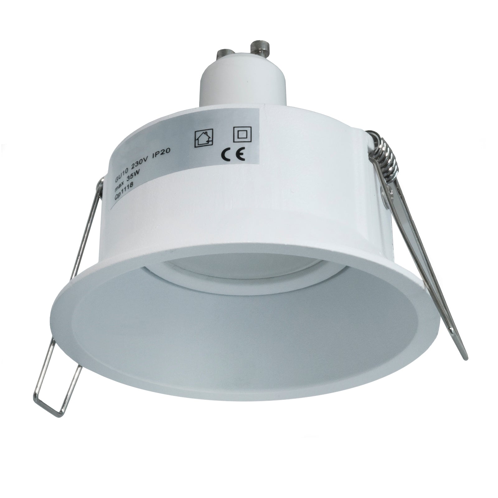 Faretto tondo retrocesso incasso foro 85mm lampada LED GU10 8W luci soffitto ingresso negozio vetrine 230V BIANCO 4000K