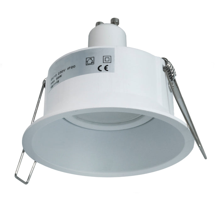 Faretto tondo retrocesso incasso foro 85mm lampada LED GU10 8W luci soffitto ingresso negozio vetrine 230V BIANCO 4000K