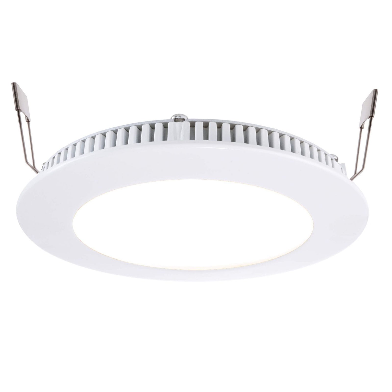 Faretto LED 6W pannello ultra slim lampada incasso luce diffusa ingresso foro 11cm 230V TONDO 6000K