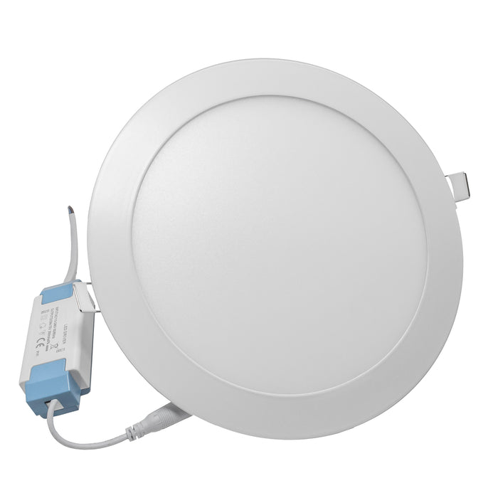 Faretto LED 6W pannello ultra slim lampada incasso luce diffusa ingresso foro 11cm 230V TONDO 6000K