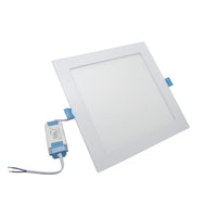 Faretto LED 12W pannello incasso luce diffusa 120 gradi foro 15cm 230V studio QUADRATO 6000K