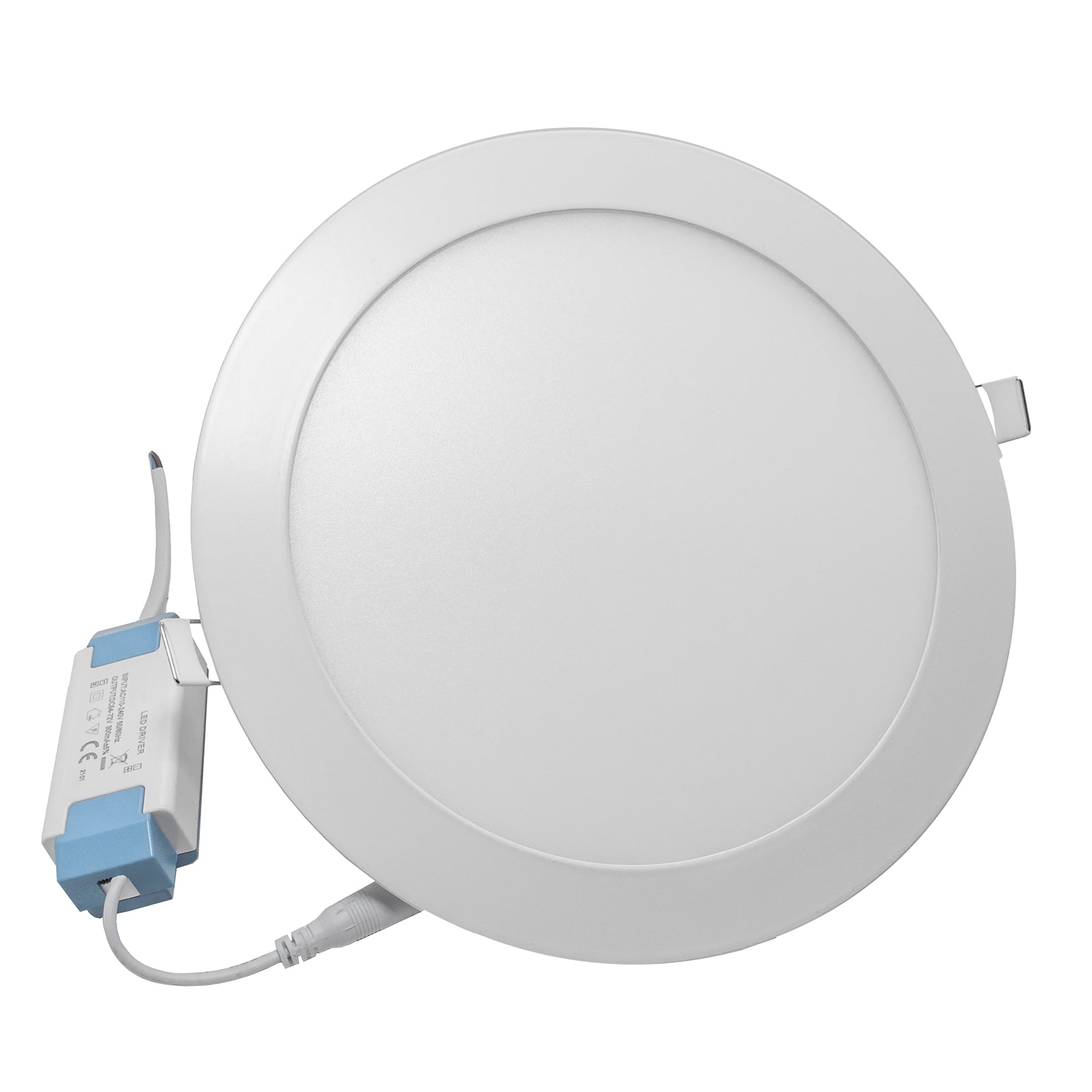 Faretto incasso pannello LED 18W ultra slim luce diffusa negozio foro 20cm 230V TONDO 6000K