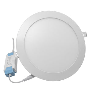 Faretto incasso pannello LED 24W ultra slim luce diffusa ufficio foro 28cm 230V TONDO 6000K