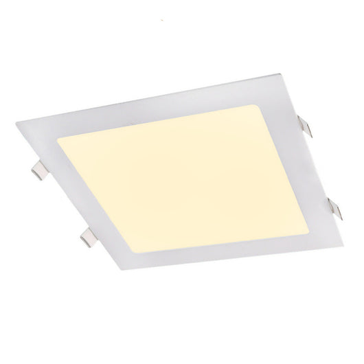 Faretto LED 24W incasso soffitto ultra slim luce diffusa ufficio foro 28cm 230V QUADRATO 3000K