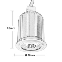 Faretto LED SPOT 12W RGB RGBW DMX512 lampada spot sincronizzabile 24V cromoterapia luce colorata 50mm 5 fili RGB+3000K