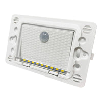 Faretto segnapassi LED 1.3W incasso parete scatola 503 sensore movimento crepuscolare luci passaggio 230V BIANCO 3000K