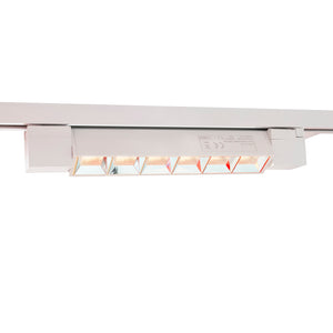 Faretto binario track monofase barra 6 LED 12W resa 144W luce orientabile spot interni negozio 230V BIANCO LUCE 4000K