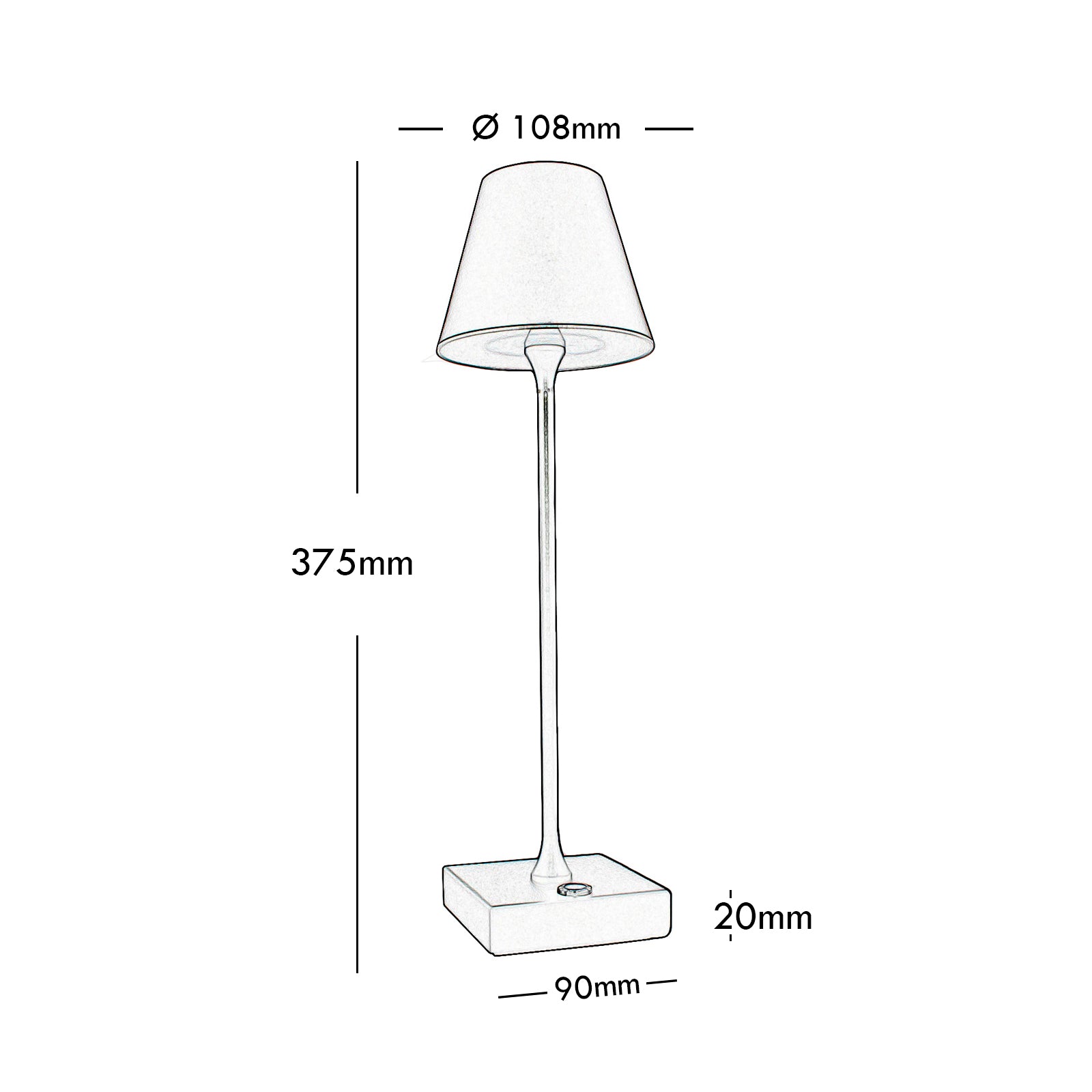 Lampada tavolo LED dimmerabile luce da 3000K a 6500K lume touch USB batteria ricaricabile senza fili COLORE BIANCO