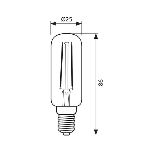 Lampadina mini lampada LED attacco piccolo E14 3W vetro resa 30W luce naturale 4000K 330 lumen luce frigo cappa 230V