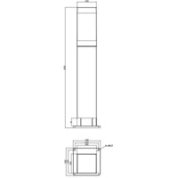 Lampione LED attacco E27 colonnina elettrica da esterno multipresa IP44/IP68 impermeabile 2 prese luce giardino 230V