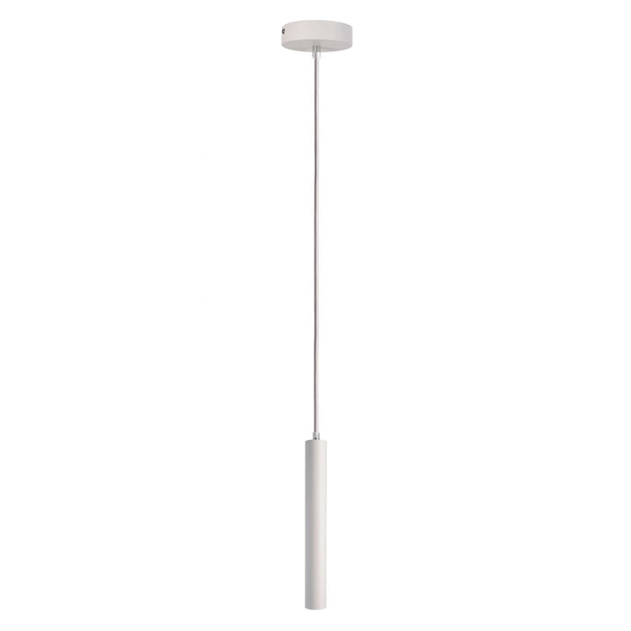 Lampada sospensione slim LED 5W pendente cilindro luce 3000K tavolo cucina bar ristorante RA90 230V BIANCO