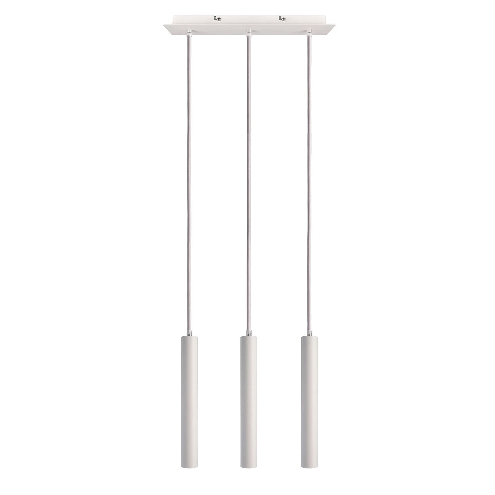 Lampada sospensione lampadario 3 luci LED 15W pendente cilindro luce 3000K tavolo bar ristorante RA90 230V NERO