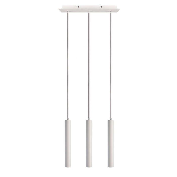 Lampada sospensione lampadario 3 luci LED 15W pendente cilindro luce 3000K tavolo bar ristorante RA90 230V NERO