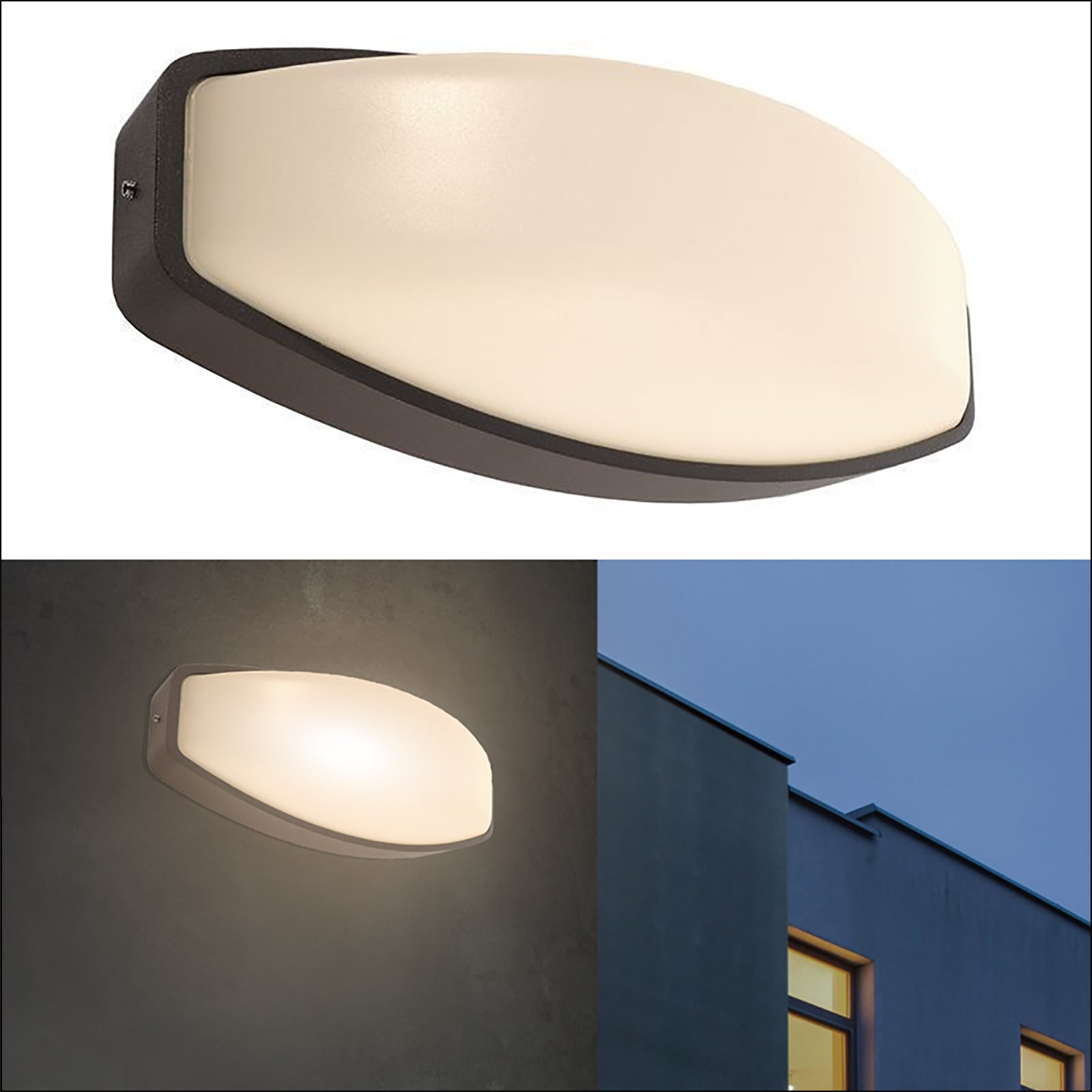 Eridani Applique lampada impermeabile parete moderna muro LED 12W balcone cantina giardino viale tartaruga 230V