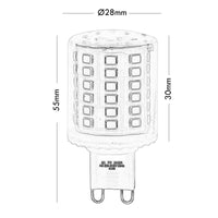 Lampadina LED 7W attacco G9 resa 80W 800 lumen luce a 360 gradi lampada basso consumo 230V 6500K