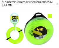 FILO DECESPUGLIATORI VIGOR QUADRO 15 M D.2,4 MM