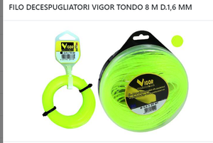 FILO DECESPUGLIATORI VIGOR TONDO 8 M D.1,6 MM