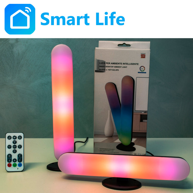 Lampade SMART luce ambiente TV tavolo WiFi USB RGB RGBIC effetto sound controllo dimmerabile Alexa Google APP voce