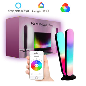 Lampade SMART luce ambiente TV tavolo WiFi USB RGB RGBIC effetto sound controllo dimmerabile Alexa Google APP voce