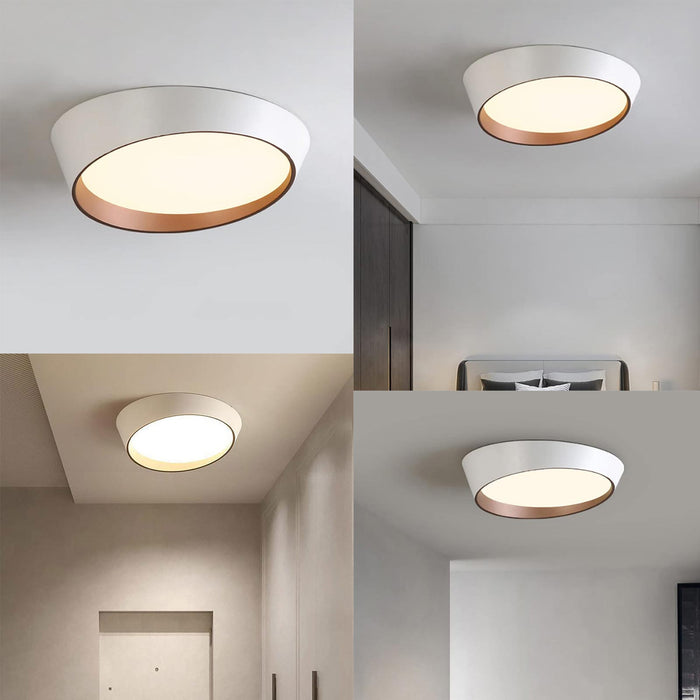 Plafoniera moderna LED 46W resa 360W lampada soffitto tonda ellisse cornice dorata luce camera letto cucina 230V 4000K