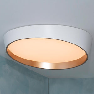 Plafoniera moderna LED 46W resa 360W lampada soffitto tonda ellisse cornice dorata luce ufficio salotto 230V 6000K