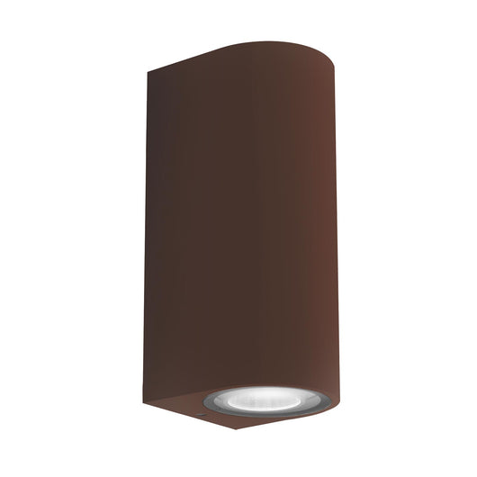 Applique LED GU10 lampada doppia emissione luce parete giardino IP65 lampada bidirezionale marrone TONDO CORTEN