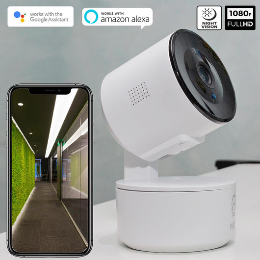 Telecamera FHD 1080P WiFi smart motorizzata videocamera sorveglianza grandangolare 3.6mm IP CAM Alexa Google