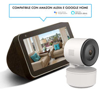 Telecamera FHD 1080P WiFi smart motorizzata videocamera sorveglianza grandangolare 3.6mm IP CAM Alexa Google