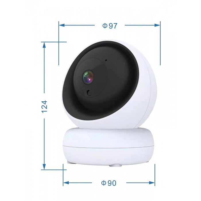 Telecamera SMART IP CAM WiFi 5GHz 2MP lente grandangolare 3.6mm sensore movimento visione notturna alexa google