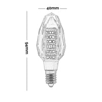 Lampadina LED candela E14 vetro cristallo lampada basso consumo attacco piccolo 7W resa 70W 700 lumen 230V LUCE 3000K