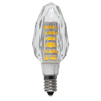 Lampadina LED candela E14 vetro cristallo lampada basso consumo attacco piccolo 7W resa 70W 700 lumen 230V LUCE 3000K