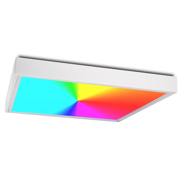 Plafoniera LED 94W RGB RGBW 24V cromoterapia dimmerabile lampada quadrata soffitto 62x62 luce negozio ufficio RGB+3000K