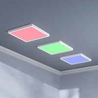 Plafoniera LED 94W RGB RGBW 24V cromoterapia dimmerabile lampada quadrata soffitto 62x62 luce negozio ufficio RGB+4000K