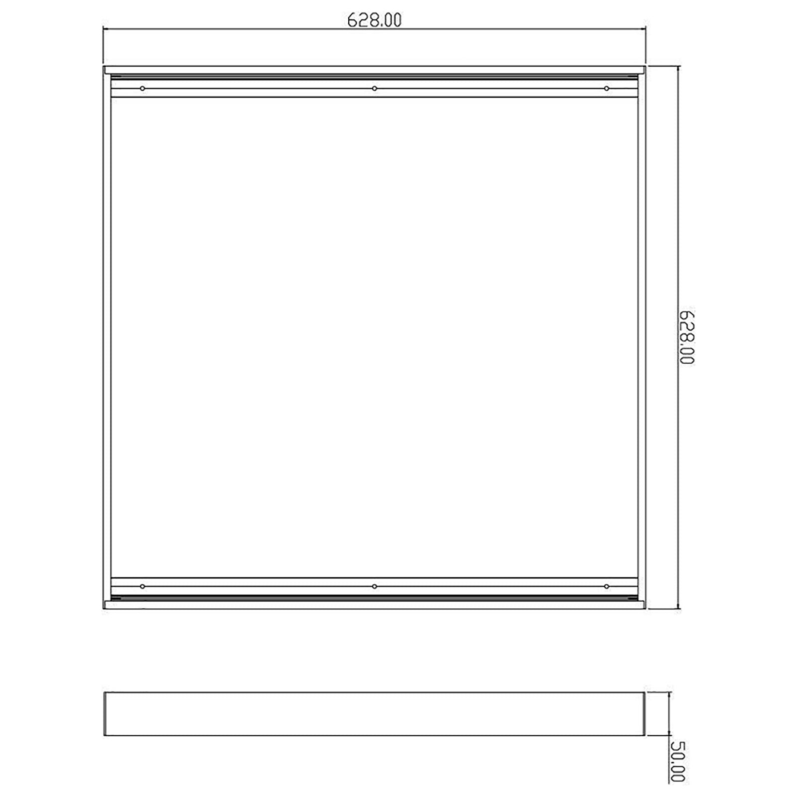 Plafoniera LED 94W RGB RGBW 24V cromoterapia dimmerabile lampada quadrata soffitto 62x62 luce negozio ufficio RGB+4000K